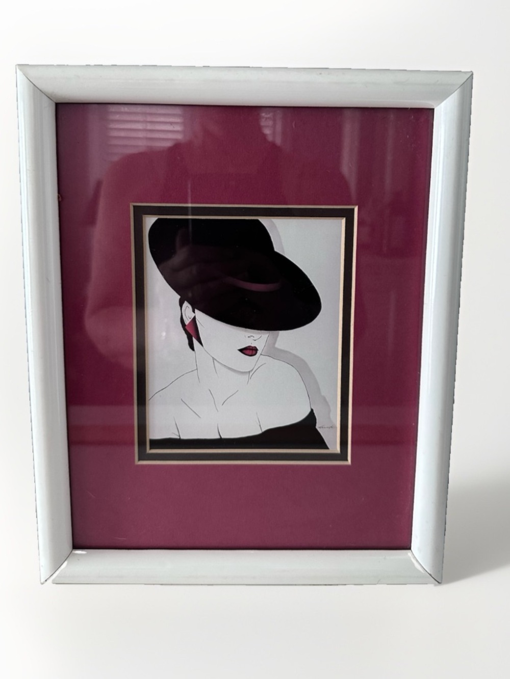 Vintage - Framed NAGEL STYLE PRINT OR PAINTING - 80's 9X11